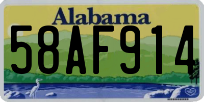 AL license plate 58AF914
