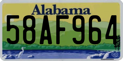 AL license plate 58AF964