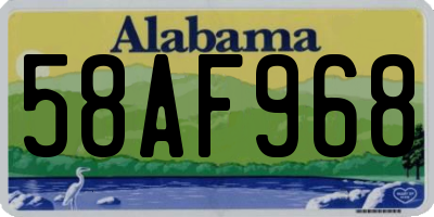 AL license plate 58AF968