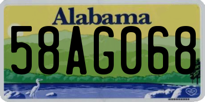 AL license plate 58AG068