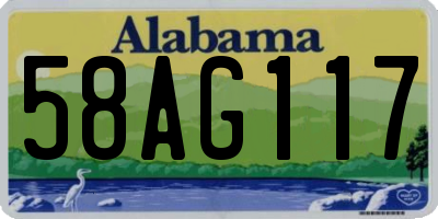 AL license plate 58AG117