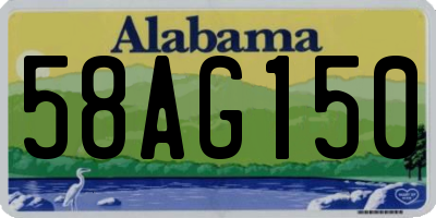 AL license plate 58AG150