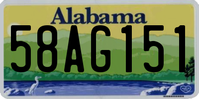 AL license plate 58AG151