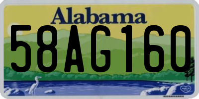 AL license plate 58AG160