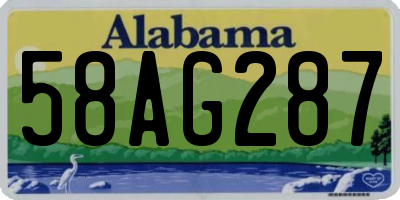 AL license plate 58AG287