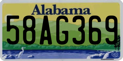 AL license plate 58AG369