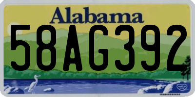 AL license plate 58AG392