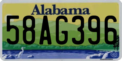 AL license plate 58AG396