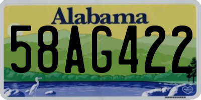 AL license plate 58AG422
