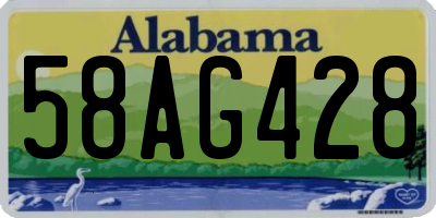 AL license plate 58AG428