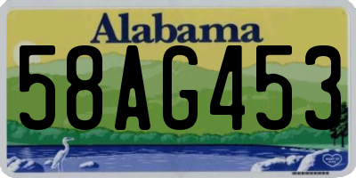 AL license plate 58AG453