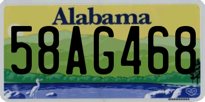 AL license plate 58AG468