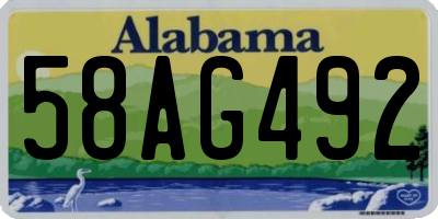 AL license plate 58AG492