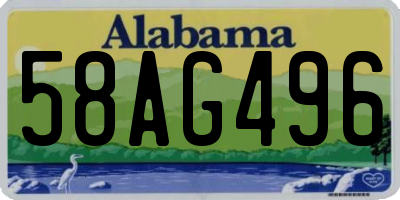 AL license plate 58AG496