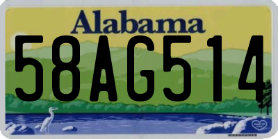 AL license plate 58AG514