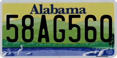 AL license plate 58AG560