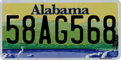 AL license plate 58AG568