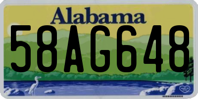 AL license plate 58AG648