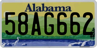 AL license plate 58AG662