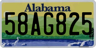 AL license plate 58AG825