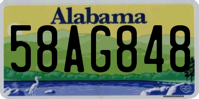 AL license plate 58AG848