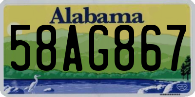 AL license plate 58AG867