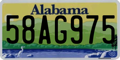 AL license plate 58AG975