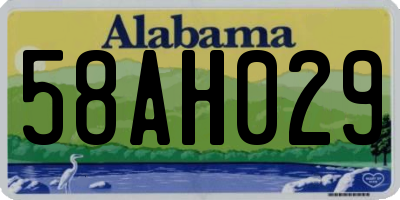 AL license plate 58AH029