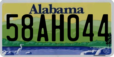 AL license plate 58AH044