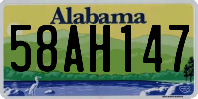 AL license plate 58AH147