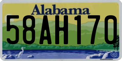 AL license plate 58AH170