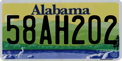 AL license plate 58AH202