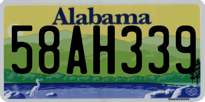 AL license plate 58AH339