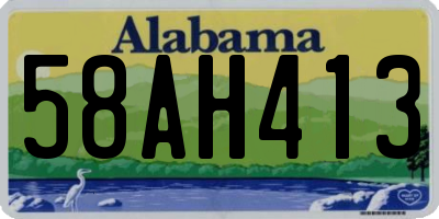 AL license plate 58AH413