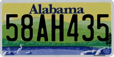 AL license plate 58AH435