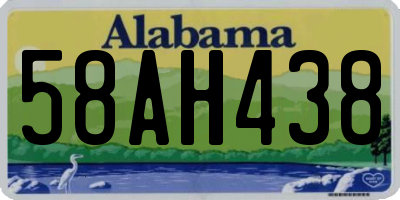 AL license plate 58AH438