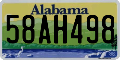 AL license plate 58AH498