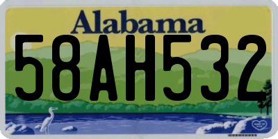 AL license plate 58AH532