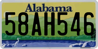 AL license plate 58AH546