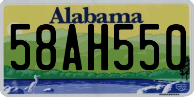 AL license plate 58AH550
