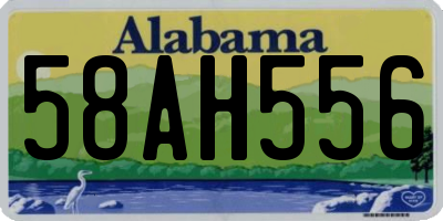 AL license plate 58AH556