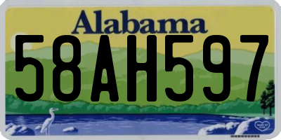 AL license plate 58AH597