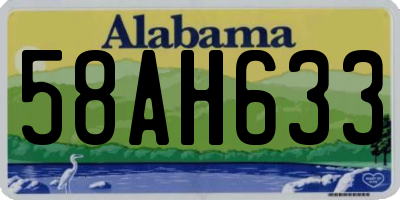 AL license plate 58AH633