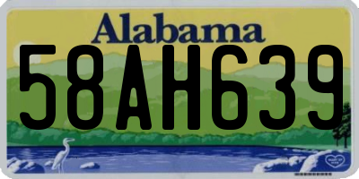 AL license plate 58AH639
