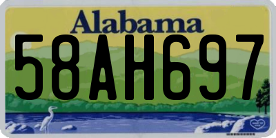 AL license plate 58AH697