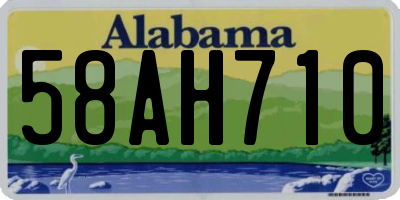 AL license plate 58AH710