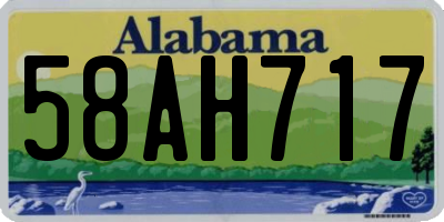 AL license plate 58AH717