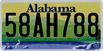AL license plate 58AH788