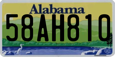 AL license plate 58AH810