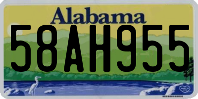 AL license plate 58AH955